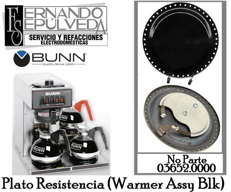 Plato Resistencia Cafetera BUNN (Warmer Assy)