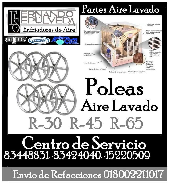 Poleas de Turbina de Aire Lavado o Enfriador de Aire