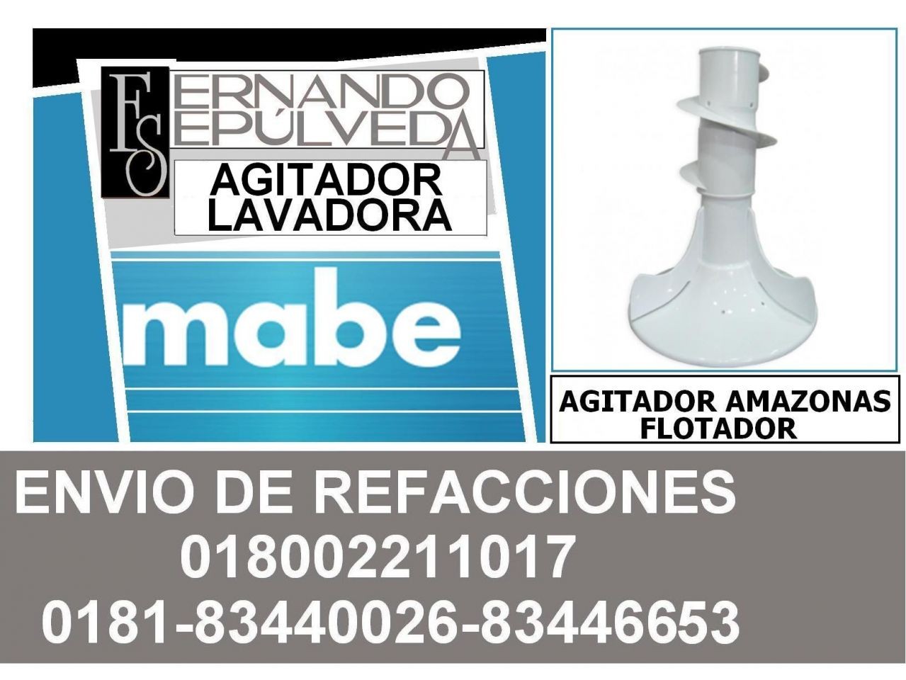 AGITADOR DE LAVADORA MABE MODELO AMAZONAS