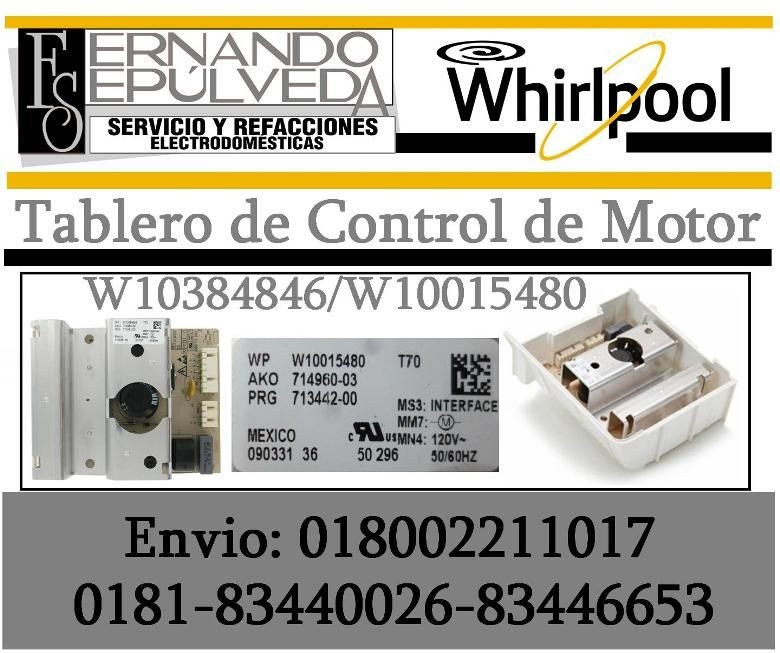 TARJETA CONTROL MOTOR WHIRPOOL W10015480-W10384846