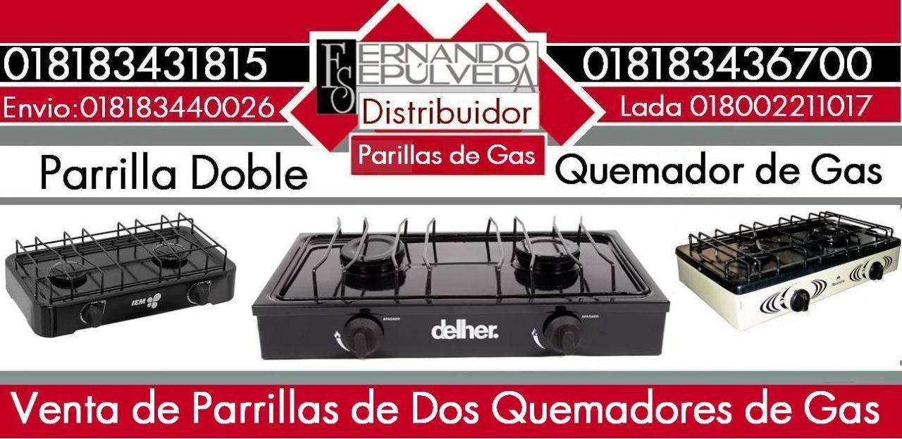 PARRILLAS DOBLES DE GAS PORTATILES