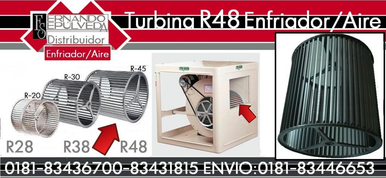 TURBINA PARA AIRE LAVADO O ENFRIADOR DE AIRE R45-R48