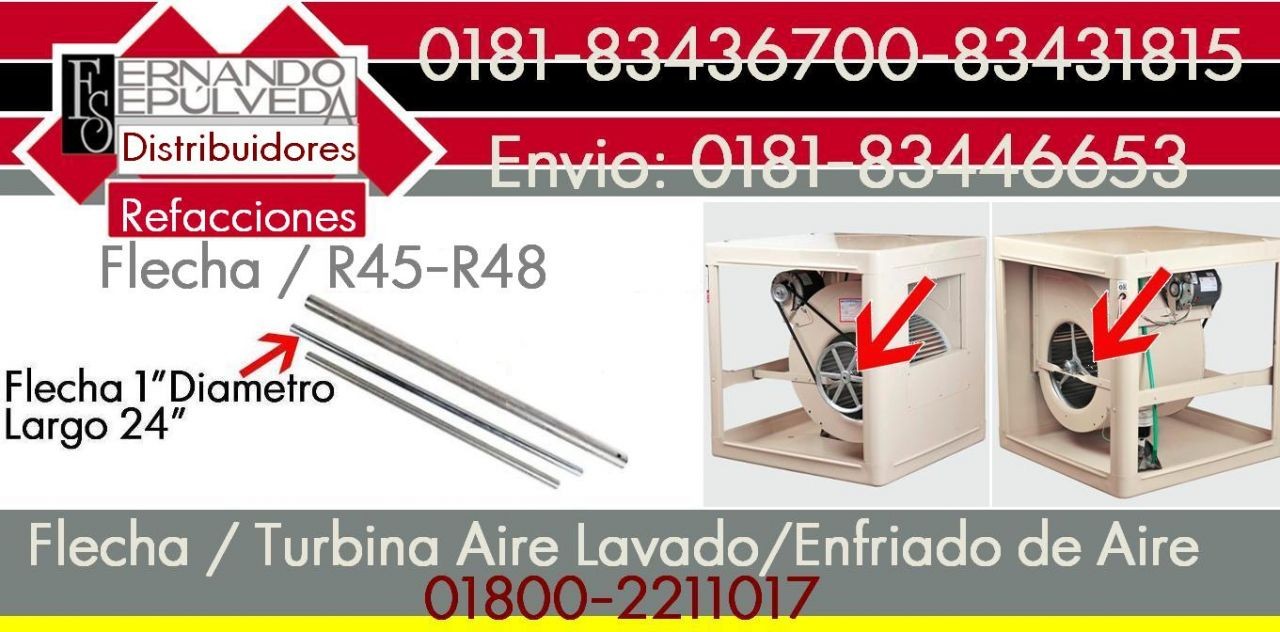 FLECHAS PARA AIRE LAVADO O ENFRIADOR DE AIRE  R45-R48