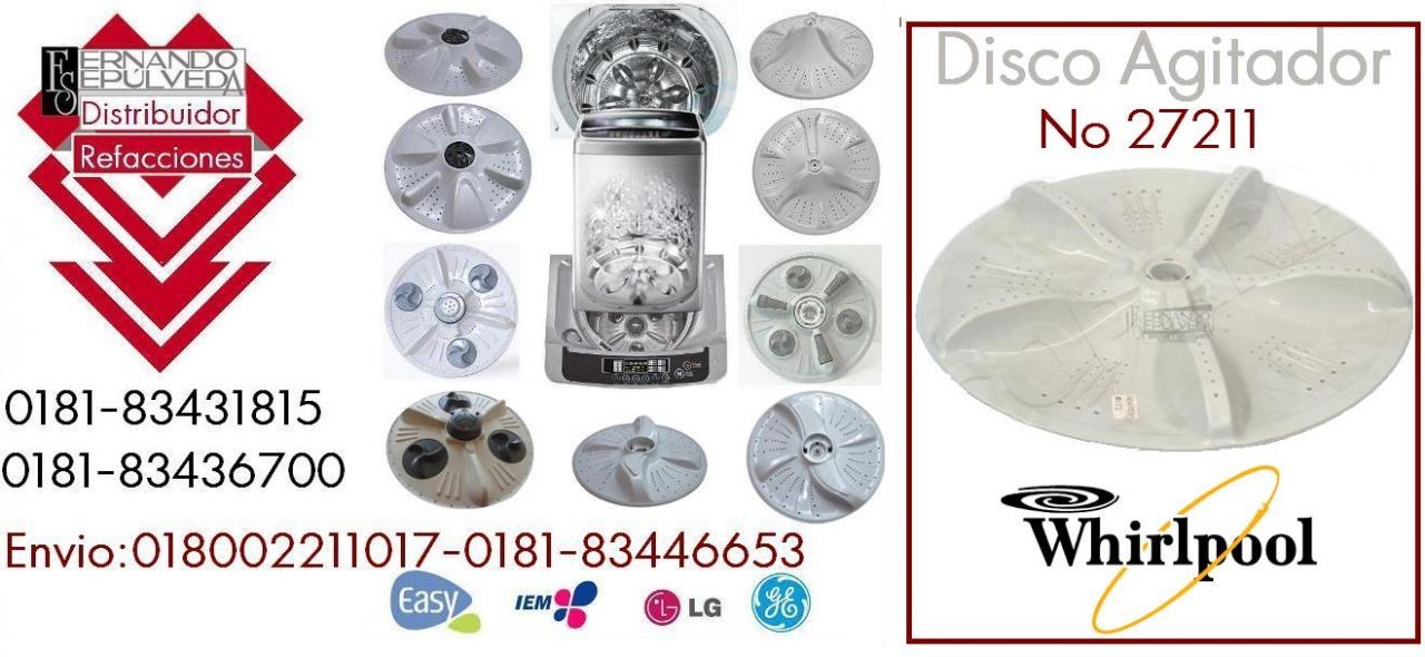 DISCO AGITADOR LAVADORA WHIRPOOL