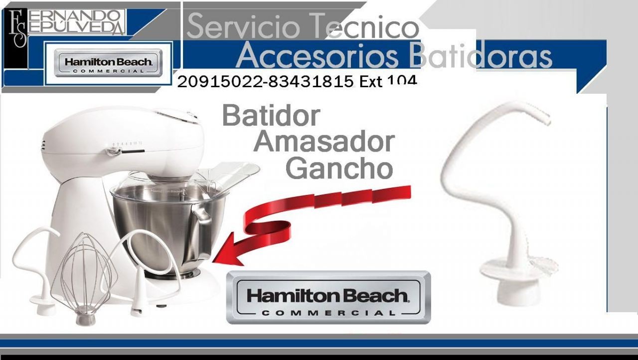 Batidor Amasador Ganco Batidora Hamilton Beach